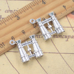 Télescope <span class=keywords><strong>Binocle</strong></span> Charmes En Alliage De Zinc Antique Argent Bronze Plaqué Charmes Pendentif pour La Fabrication De Bijoux 22x22MM - Product Image 3