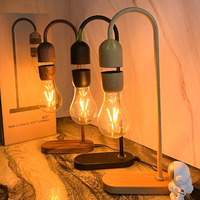 Lampe à ampoule à lévitation magnétique minimaliste, lumière blanche chaude flottante, pour la décoration de la maison et du bureau