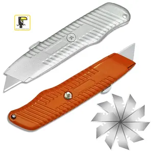 铝合金木工工作刀可伸缩刀片重型壁纸切割实用刀带5pcs刀片