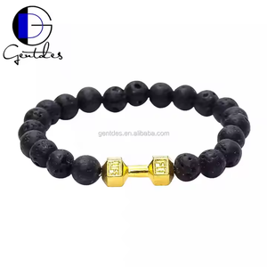 Gendes gioielli Custom Lava Bead bracciale in acciaio inox per gli uomini - Product Image 4