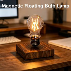 Magnetic Levitating Floating <b>Light</b> Bulb for Bedroom Living Room - Creative LED Desk Night Lamp Home Decorative Unique Gift - Product Image 2
