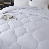 4.5 Tog respirant Lyocell Fiber doux lit hôtel couettes simple Double roi Super roi blanc couette fleur Quilting