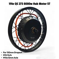 Moteur de moyeu électrique 8000W de pointe 12KW pour voiture électrique, moto, VTT et vélo électrique