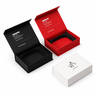 Cajas de Embalaje de Papel Plegables con Cierre Magnético Negro Mate de Lujo con Logotipo Personalizado para Joyería y Ropa, Caja de Regalo Magnética al por Mayor