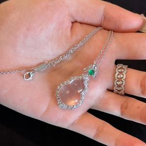 Collar con Colgante de Calabaza Fu Lu de Plata Pura S925, Lujoso, Versátil, con Cuerda Tejida a Mano, Nuevo, Colgante Antiguo Fino - Product Image 3