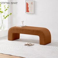 Vente en gros de meubles modernes pour salon pouf moderne boucle banc en tissu chaise assise tabouret intérieur canapé plage