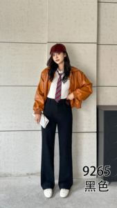 Jeans décontractés noirs <span class=keywords><strong>taille</strong></span> <span class=keywords><strong>haute</strong></span> pour femmes grandes tailles, tissu élastique, port quatre saisons, pantalon en denim ample, écologique - Product Image 3