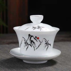 <span class=keywords><strong>Gaiwan</strong></span> en porcelaine de style chinois 140 ml, bol à thé écologique - Product Image 3