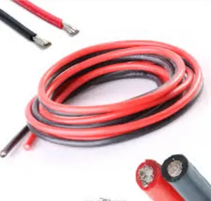 ซูเปอร์ซอฟท์ซิลิโคนลวด10AWG 8 10 12 14 16 18 20 22 AWG อุณหภูมิสูงสายสีแดงสีดำสาย