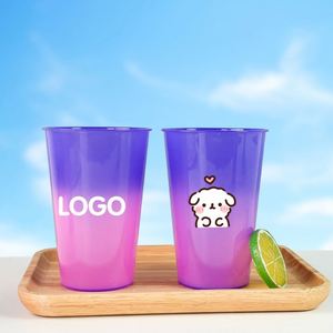 Wsy865 Custom Temperature Change Color 16Oz 22Oz <b>Plastic</b> <b>Drinking</b> <b>Cups</b> Party Mood Stadium <b>Cup</b> With Logo - Product Image 6