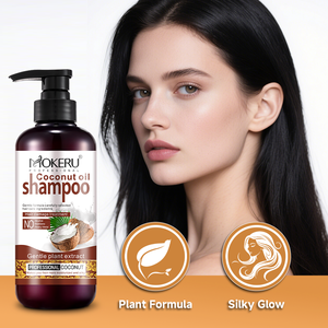 Shampoo à l'huile de noix de coco MOKERU professionnel, hydratant et réparateur pour cheveux secs et abîmés, contrôle des frisottis, qualité salon, marque privée, 500 ml - Product Image 4