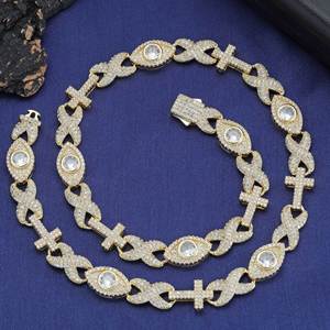 Hip Hop Eye 8 <b>Chain</b> <b>Cross</b> Bracelet Versatile Premium Men's Bracelet Tanjing Fashion Lijing Necklace - Product Image 4