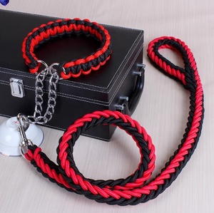 Collier de Dressage <span class=keywords><strong>pour</strong></span> animaux de compagnie Et <span class=keywords><strong>Laisse</strong></span> de <span class=keywords><strong>Chien</strong></span> En Nylon Solide Bande Paracord <span class=keywords><strong>Laisse</strong></span> et Collier De <span class=keywords><strong>Chien</strong></span> Avec Crochet Pivotant En Métal - Product Image 3