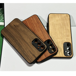 Étui <span class=keywords><strong>de</strong></span> téléphone portable en bois <span class=keywords><strong>de</strong></span> bambou personnalisé <span class=keywords><strong>de</strong></span> luxe, design naturel, personnalisé, <span class=keywords><strong>de</strong></span> haute qualité, antichoc, vierge pour A14 A34 A54 - Product Image 1