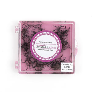 500 Abanicos de <span class=keywords><strong>Pestañas</strong></span> Premade Camellia 5D 0.07 Tamaño 9-11-13mm Curva D Natural, 3 Longitudes en 1, <span class=keywords><strong>Pestañas</strong></span> Preformadas Sueltas - Product Image 5