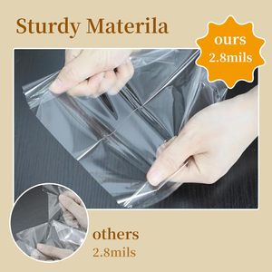 Cellophane Treat <b>Bags</b> 8x11 Inches Transparent OPP Food Grade Packaging for <b>Bread</b> Cookies Gift Wrapping 100 Pcs - Product Image 3