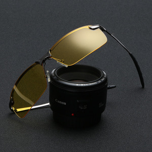 STOCK Lunettes <span class=keywords><strong>de</strong></span> soleil <span class=keywords><strong>de</strong></span> haute qualité en alliage pour hommes Uv400 Vision nocturne polarisée à verres jaunes Lunettes <span class=keywords><strong>de</strong></span> <span class=keywords><strong>conduite</strong></span> <span class=keywords><strong>de</strong></span> <span class=keywords><strong>nuit</strong></span> - Product Image 2