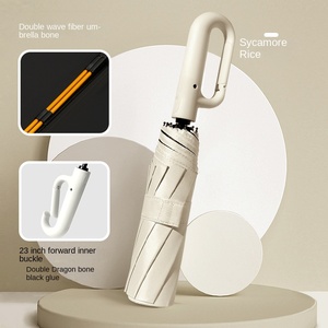 Modern 23 Inch Double Dragon Bone Ring Buckle 10 Bone Fully-<b>Automatic</b> Folding Dual-Purpose Business Gifts Travel Sunshade - Product Image 1