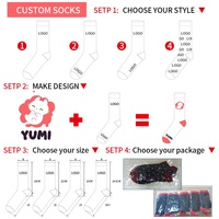 Chaussettes imprimées personnalisées 3D Vente en gros 360 degrés Sublimation numérique Doux Décontracté Mi-longueur Antidérapant Respirant