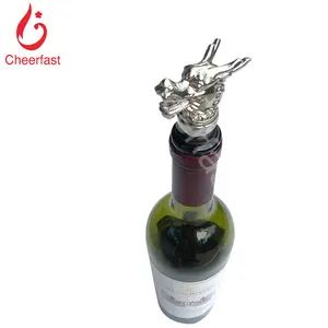 Çinko alaşım hayvan ejderha kafası geyik şarap şişesi stoper