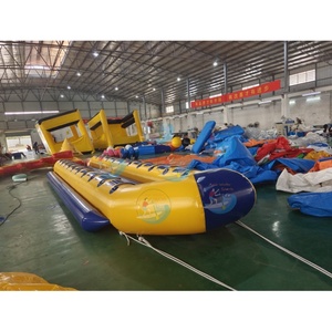 Bateau <span class=keywords><strong>banane</strong></span> <span class=keywords><strong>gonflable</strong></span> robuste pour 20 personnes - Tube tractable avec poignées renforcées pour adultes, enfants, bateau et <span class=keywords><strong>plage</strong></span> - Product Image 4