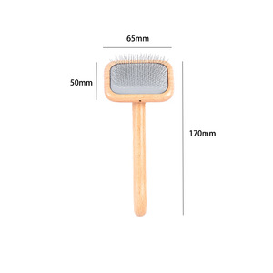 Hyra Pflegebürste Mittlere Größe Holz-Langstiel Katzenhaar-Entferner Haarbürste Hunde-Fellpflegebürste - Product Image 6