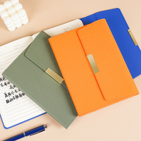 Carnet de notes professionnel en cuir personnalisé de qualité supérieure, coffret cadeau, format A5, carnet magnétique avec stylo et recharge