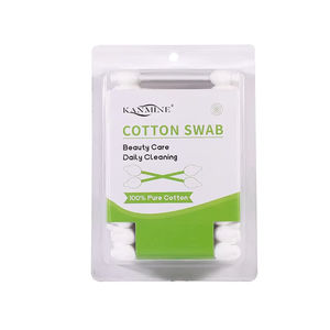 55 cotons-tiges double extrémité sans peluches pour le nettoyage du nez et des oreilles, avec emballage blister - Product Image 4