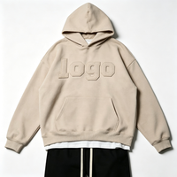 Sweat-shirt à capuche en coton pour homme, surdimensionné, avec logo personnalisé, appliqué et broderie, vente en gros