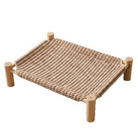 Lit surélevé universel en bois pour chats et chiens, respirant, toutes saisons, vente en gros en dropshipping, fournitures pour animaux de compagnie