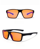 Lunettes de protection pour ordinateur avec logo de marque personnalisé, enveloppantes, en TR90, verres PC rouge orange, anti-lumière bleue, bloqueur de lumière bleue, protection des yeux, lunettes de sommeil