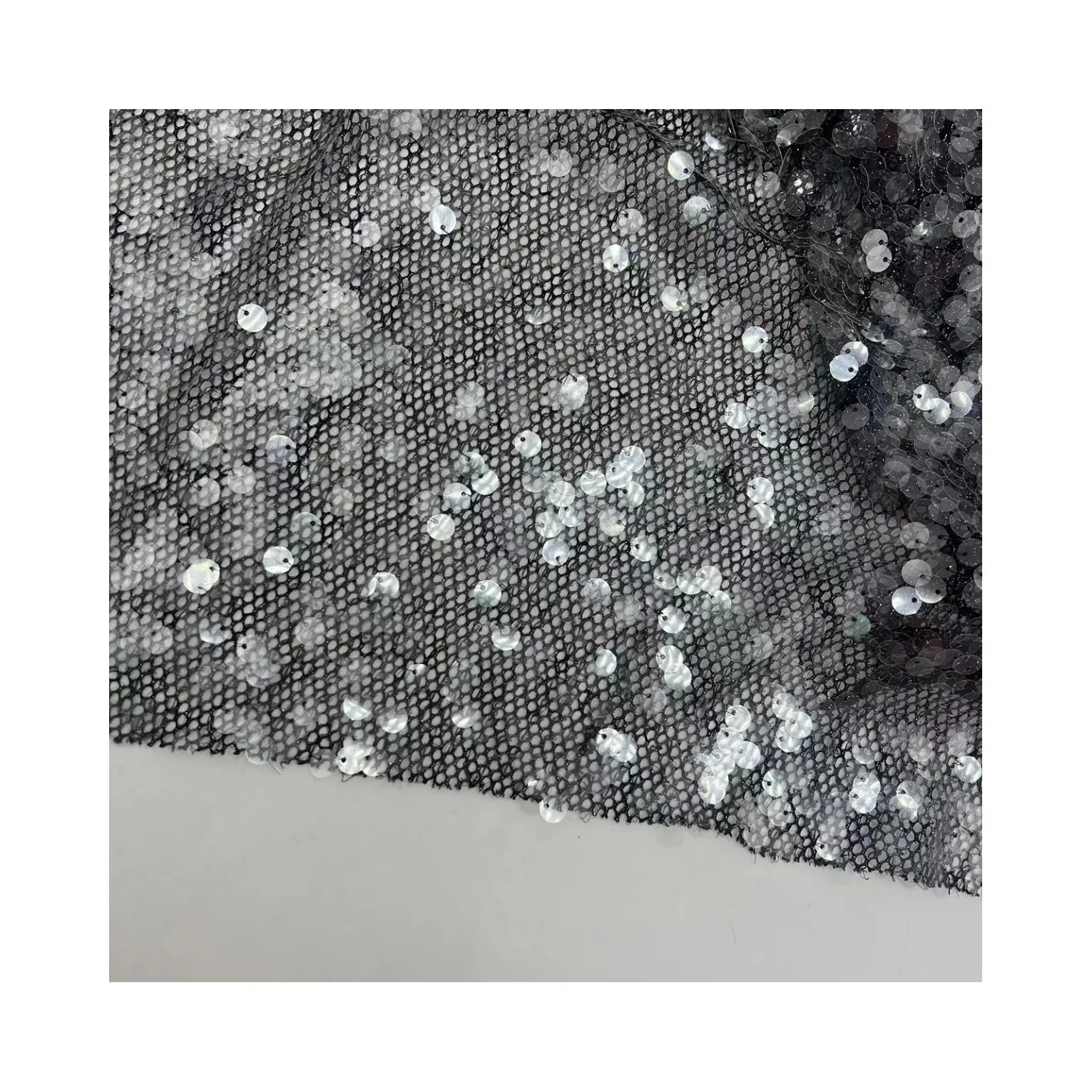 Gold and silver mesh embroidery piece fabric more material complex good for sequin skirts