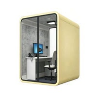 Cabine insonorisée moderne et durable en aluminium écologique pour bureau à domicile, centre commercial, atelier - Espace de travail privé portable