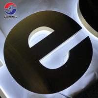 Lettres en relief 3D personnalisées avec éclairage LED, en acier inoxydable, rétroéclairées, pour les commerces de détail et les usages commerciaux
