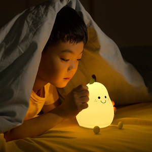 Adorable petite lampe de nuit en silicone en forme de poire, rechargeable par USB, pour bébé, allaitement, petite veilleuse - Product Image 2