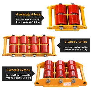 Carro de inercia de 8T con ruedas de goma de alta resistencia, giratorio y de accionamiento directo al tanque, para tanques pequeños, con gran capacidad de carga, OEM, descuento por volumen - Product Image 1