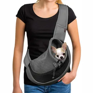 Tùy Chỉnh Pet Dog Sling Carrier Breathable Lưới Du Lịch An Toàn Sling Bag Carrier Cho Chó Mèo