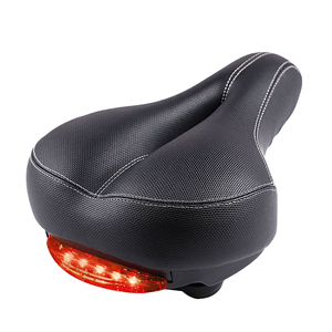 Coussin de <span class=keywords><strong>selle</strong></span> de vélo avec feu arrière épaissir double absorbant les chocs vtt montagne vélo de route accessoires de cyclisme pièces - Product Image 1