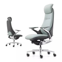 Chaise de bureau de luxe ergonomique avec dossier réglable en cuir et base en bois massif, nouvelle chaise de direction électrique, accessoire de bureau exécutif