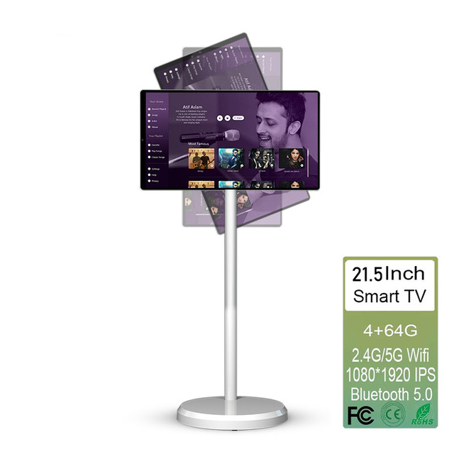 21.5 Inch Movable Touch Screen Smart Tv Large Screen Tablette with Stand Touch Screen Monitor for Outdoor