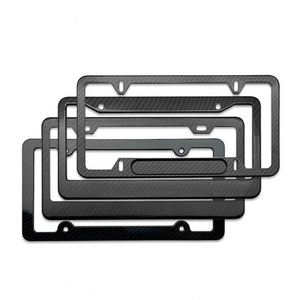 Custom Logo Carbon Fiber Surface Number Holder <b>License</b> Plate <b>Frame</b> - Product Image 1
