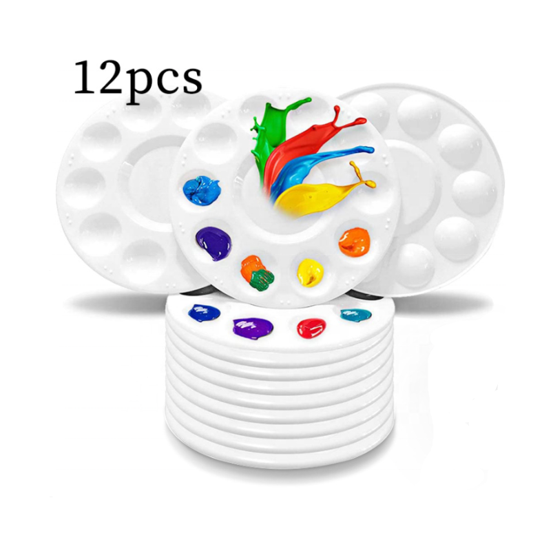 Белая Палетка акварельных красок xnmaysun 17 см, Палетка круглых пластиковых красок, художественные принадлежности