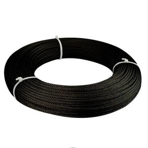 FOLUXING 100Ft 1/4" Wire Rope,7x19 Strand Vinyl Coated Aircraft Cable