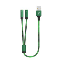 Nuevo Cable Divisor de Audio USB a 3.5mm 1 a 2 para Auriculares, para Computadora de Escritorio y Portátil, Cable de Audio Popular