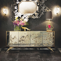 Foshan personnalisé salon casiers meubles italien moderne buffet de luxe buffet avec pieds en métal