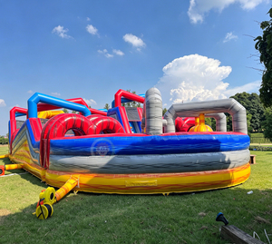 Parcours d'obstacles gonflable commercial, parcours d'obstacles gonflable avec pistolets <span class=keywords><strong>Nerf</strong></span> - Product Image 6