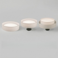 Plafonnier LED moderne au design épuré pour chambre à coucher, avec variateur de lumière, montage en saillie, en tissu