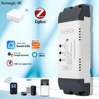 Module de relais récepteur intelligent Scimagic Zigbee 2 canaux 7-32V RF 433MHz pour la domotique