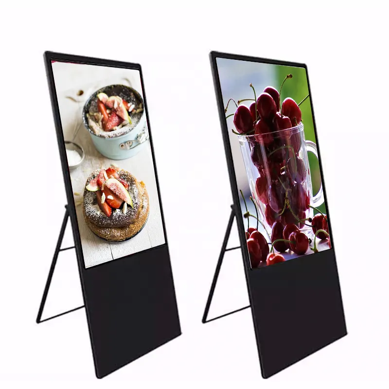 Portable battery digital poster lcd android smart indoor Advertising Player screen display board digital signage and displays