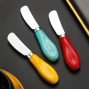 Couteau à beurre en acier inoxydable, épandeur de confiture, manche en céramique, style minimaliste vintage, idéal pour étaler le beurre, la confiture, le <span class=keywords><strong>fromage</strong></span> à la crème - Product Image 4